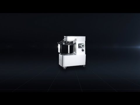 Vidéo - Pétrin professionnel - 15 l - 48 kg/h - 750 W - Tête rabattable