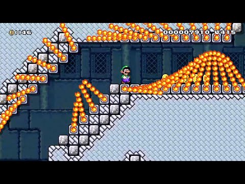 Super Mario Maker 2 - Pyro Palace by NOSTALG1A - No Commentary
