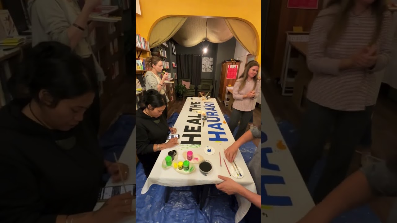 350 Tāmaki Makaurau Banner Painting - Heal the Hauraki
