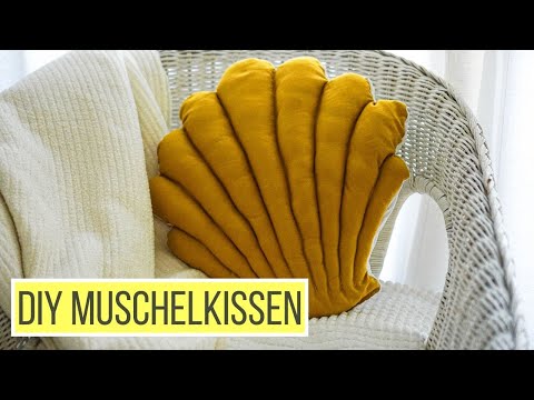 Muschelkissen selber nähen | DIY Deko - Anleitung Kissen in Muschelform inkl Schnittmuster DEUTSCH