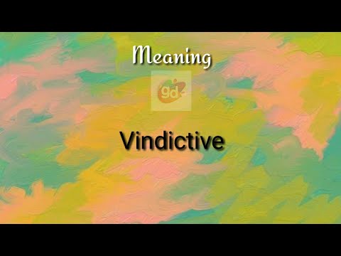 Vindictive Meaning with Pronunciation||Googul Dictionary#vindictive