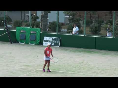 2016年IH テニス 女子 ダブルス 準々決勝 米原・浮田（秀明英光）vs 矢田・都築（東京学館浦安）①