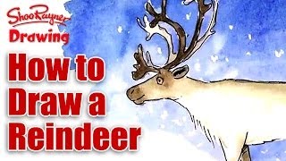 preview picture of video 'How to Draw a Christmas Reindeer'