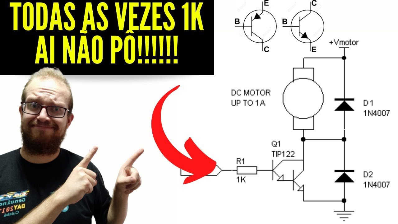 Resistor de Base do Transistor NPN e PNP - 1k SERVE PRA TUDO? - Eletronica Facil