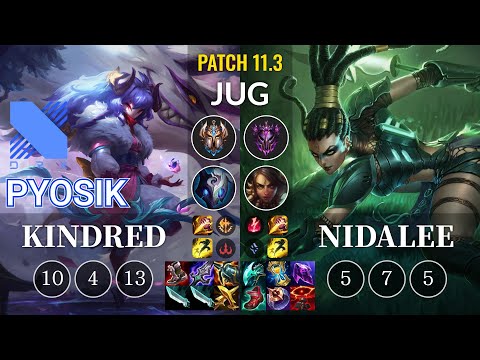 DRX Pyosik Kindred vs Nidalee Jungle - KR Patch 11.3