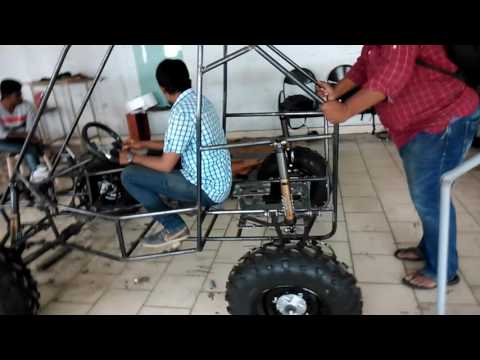 Front fox suspension system testing SAE INDIA BAJA off road vehicle