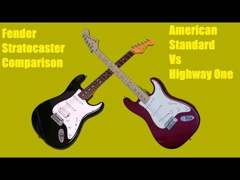 FENDER STRATOCASTER AMERICAN STANDARD VS HIGHWAY ONE ELECTRIC GUITAR REVIEW AND DEMO