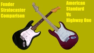 Video thumbnail for FENDER STRATOCASTER AMERICAN STANDARD VS HIGHWAY ONE ELECTRIC GUITAR REVIEW AND DEMO by SUN HOT BAND