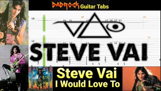 I Would Love To - Steve Vai - Guitar + Bass TABS Lesson