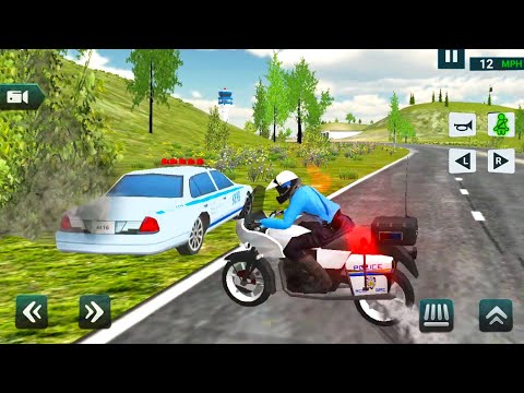 Police Motorbike Chase Stolen Cop Car - Policeman Road Rider - Android Gameplay