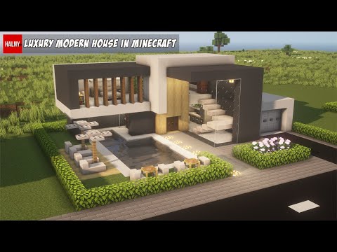 Luxury modern house in Minecraft - Builder's tutorial