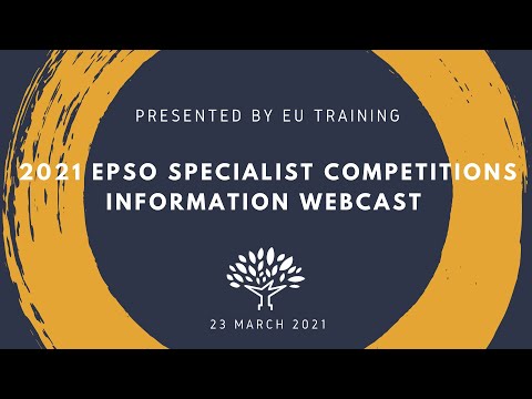 2021 EPSO Specialist Competitions - Information Webcast