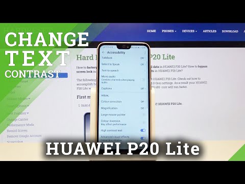 How to Activate Hight Contrast Text in HUAWEI P20 Lite – Open Display Settings