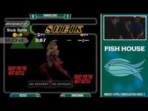 Fish House 3 SSBM - Reesch (C. Falcon) Vs. Dansdaman (Sheik) Winners Semis