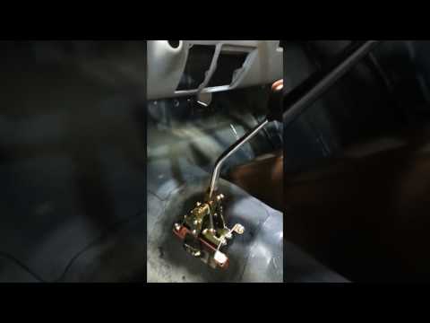 Lokar floor mounted shifter installed on a Ford C4 in a 64 Falcon.