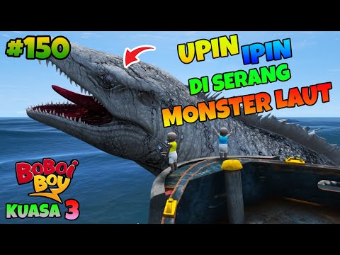 GTA 5 MOD BOBOIBOY KUASA 3 DAN UPIN IPIN DI SERANG MONSTER LAUT