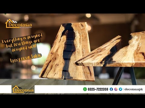 Decorasia Epoxy resin Table art | DIY | Fire + Epoxy | Wood Work | Craftsmanship 2023