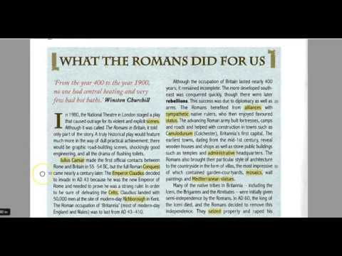 What the romans did for us -  Learning english through history