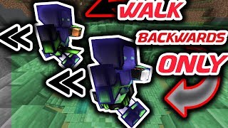 WALK BACKWARDS ONLY! | MINECRAFT BED WARS CHALLENGE w/Kitkat_408