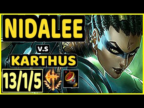 FLAWLESS (NIDALEE) vs KARTHUS - 13/1/5 KDA JUNGLE CHALLENGER GAMEPLAY - KR