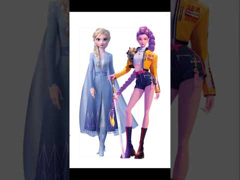 I turned Elsa into Rumi from K-pop demon hunters  #digitalartist #digitalart #shorts