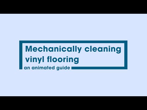 Mechanically cleaning vinyl floors