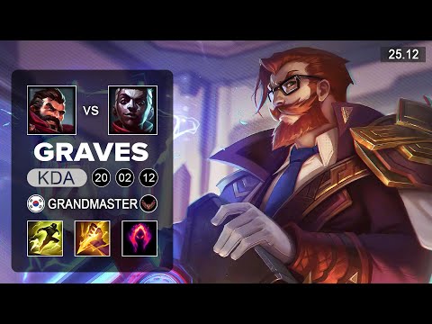 Graves vs Ekko Jungle - KR Grandmaster - Patch 25.12 Season 15