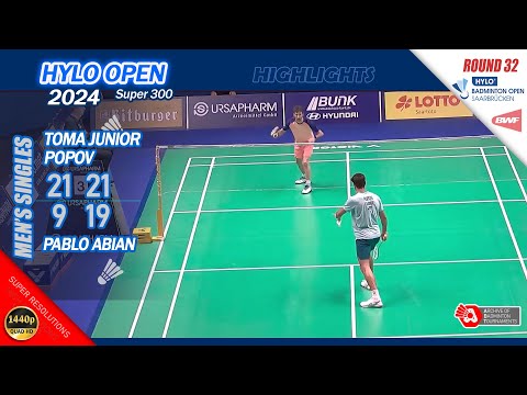 Toma Junior Popov vs Pablo Abian | Hylo Open 2024 | R32 MS Highlights
