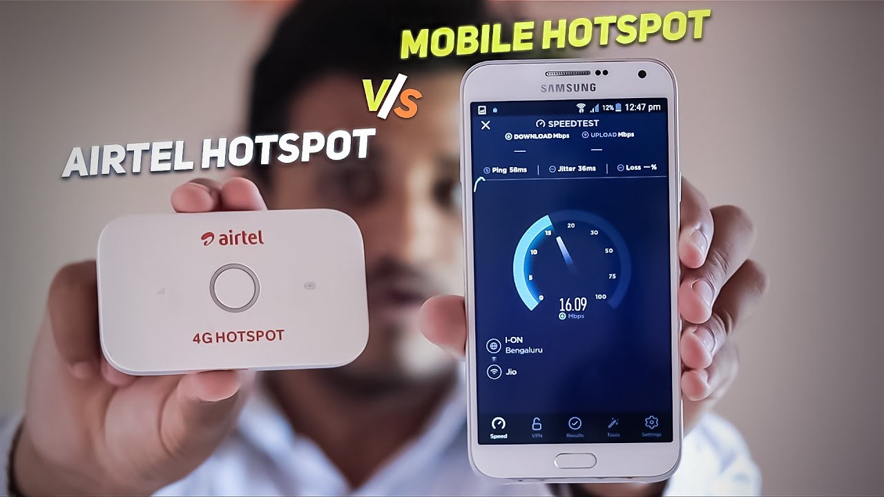 Airtel hotspot Speed Test with Mobile Hotspot.....Ye itna Slow Kyu Hai!!!