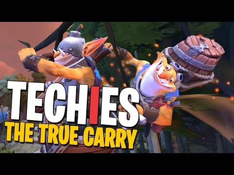 Techies the True Carry - DotA 2 Funny Moments
