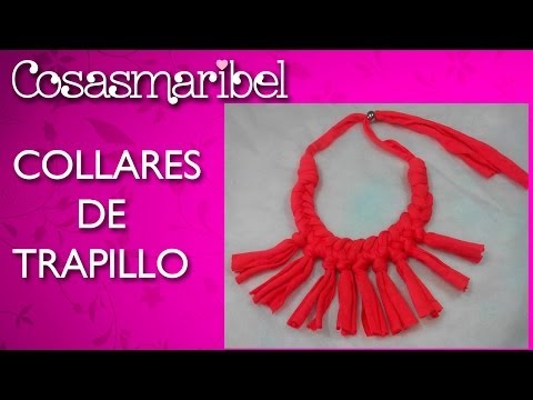 Crea collares con tela de camiseta o trapillo.