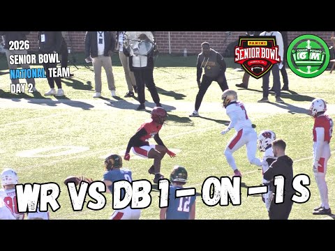2026 Senior Bowl Day 2 | National WR vs DB 1 on 1 BATTLES