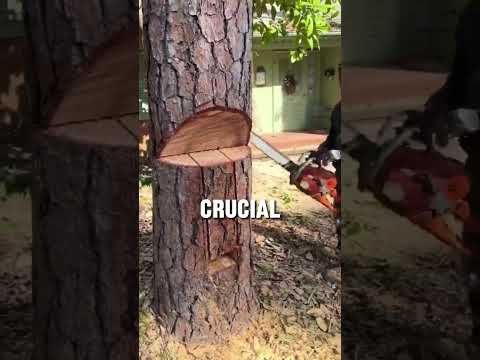 How To Perfectly Cut Down A Tree #skills #shorts