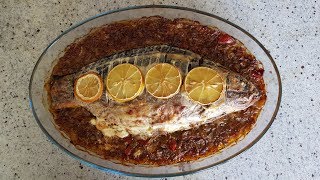 Сазан фаршированный капустой и икрой