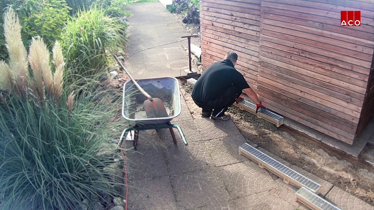 ACO Self Euroline folyóka beépítése