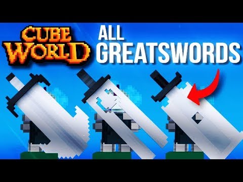 ALL GREATSWORDS (Common to Legendary) IN CUBE WORLD 2019