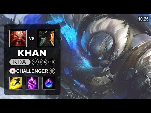 Khan vs Canna - Gragas Top vs Gangplank - KR Challlenger Patch 10.25