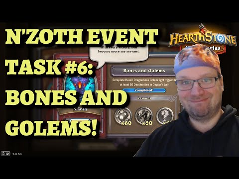 N'Zoth Event Task #6: Bones and Golems - Dragonbone Golem 10 Deathrattles (Hearthstone Mercenaries)