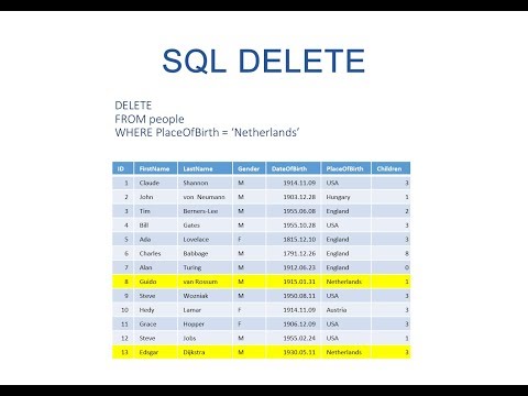 The SQL DELETE Statement