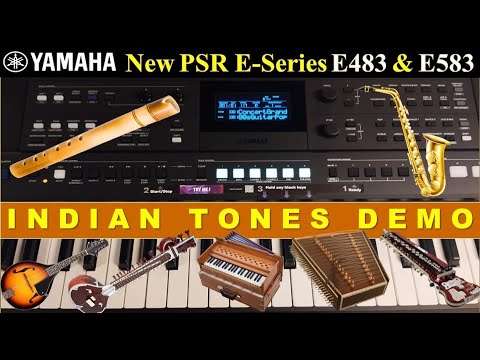 New Yamaha PSR-E483 & E583 Keyboards || Indian Tones Demo