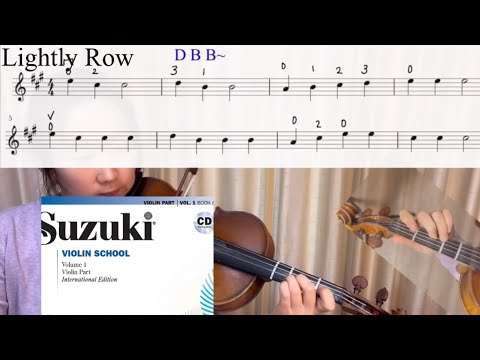 Lightly Row|나비야|Violin Notes with Letters for Beginners | Suzuki Violin 1 #sheetmusic