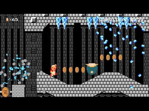 Super Mario Maker 2 - Cold Crush Castle by Pinktops - No Commentary