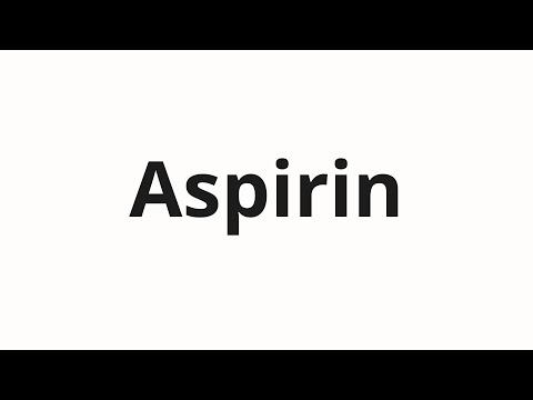 How to pronounce Aspirin | Аспирин (Aspirin in Russian)