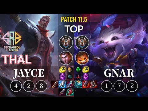 SRB Thal Jayce vs Gnar Top - KR Patch 11.5