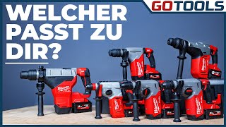 Gewaltige Power! Alle neuen Milwaukee SDS-Plus M18 Akku-Bohrhämmer im Überblick! Inkl. Verlosung
