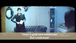 Adam Lambert, Better Than I Know Myself Lyrics on screen