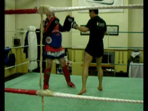 Robert ng kicking pads in limerick Ireland.