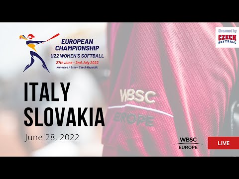 27 2022 U-22 Women's Softball European Championship - Italy VS Slovakia