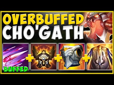 IS RIOT EVEN TESTING THEIR NEW BUFFS? NEW BUFFED CHO'GATH TRULY NEEDS TO BE GUTTED League of Legends