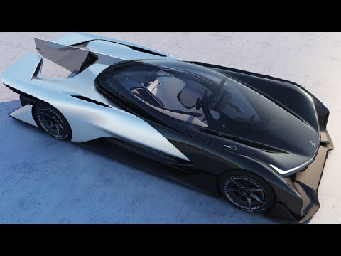 Thumbnail for Faraday Future unveils Batmobile-like electric concept car at CES by Faraday Future